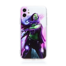 Kryt MARVEL pre Apple iPhone 11 - Gamora - gumový - biely / ružový