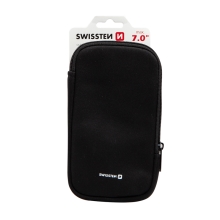 SWISSTEN Black Rock puzdro pre Apple iPhone do veľkosti 7" - neoprén - odolné - čierne