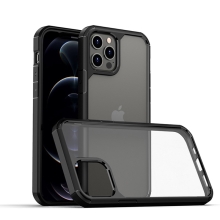 Kryt IPAKY pro Apple iPhone 13 Pro Max - plastový / gumový - průhledný / černý