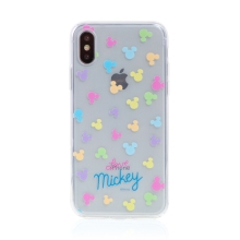 Kryt Disney pro Apple iPhone X / Xs - hlavy myšáka Mickeyho - gumový - barevný