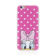 Kryt Disney pre Apple iPhone 6 / 6S - Daisy - gumový - ružový - bodky