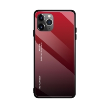 Kryt pro Apple iPhone 11 Pro - skleněný / gumový - barevný přechod - červený / černý