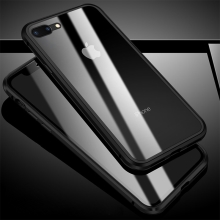 Kryt pro Apple iPhone 7 Plus / 8 Plus - 360° ochrana - magnetické uchycení - skleněný / kovový - černý