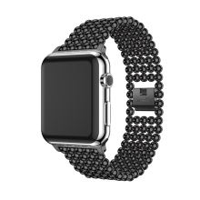 Řemínek pro Apple Watch 42mm / 41mm / 40mm / 38mm - kuličky - zinkový - černý