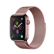 DEVIA Remienok pre Apple Watch 41 mm / 40 mm / 38 mm - Nerezová oceľ - Ružové zlato