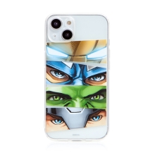 Kryt MARVEL pro Apple iPhone 13 - Avengers - gumový - průhledný