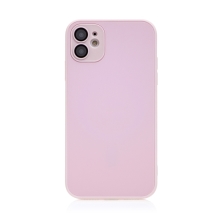 Kryt pro Apple iPhone 11 - gumový / skleněný - růžový