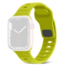 Řemínek pro Apple Watch Ultra 49mm / 46mm / 45mm / 44mm / 42mm - vroubkovaný - silikonový - svítivě zelený