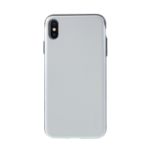 Kryt MERCURY Sky slide pro Apple iPhone Xs Max - prostor pro platební karty - plastový / gumový - černý / stříbrný