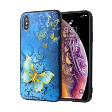 Kryt pro Apple iPhone Xs Max - plast / guma - motýli