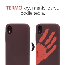 Kryt pro Apple iPhone Xr - teplotní senzor měnící barvy - hnědý