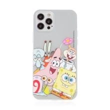 Kryt Sponge Bob pre Apple iPhone 12 Pro Max - gumový - Sponge Bob s priateľmi