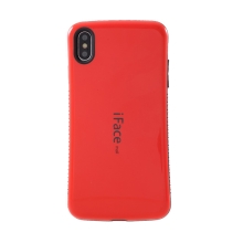 Kryt iFACE pre Apple iPhone Xs Max - plast / guma - čierny / červený