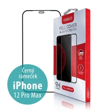 Tvrzené sklo (Tempered Glass) INTALEO pro Apple iPhone 12 Pro Max - černý rámeček - 2,5D