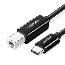 UGREEN Kábel USB-C / USB-B na pripojenie tlačiarní a iných periférnych zariadení - čierny - 2 m