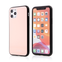 Kryt FORCELL Glass pro Apple iPhone 11 Pro - gumový / skleněný - růžový