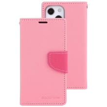 Pouzdro MERCURY Fancy Diary pro Apple iPhone 14 - umělá kůže - růžové