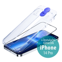 Tvrzené sklo (Tempered Glass) JOYROOM pro Apple iPhone 14 Pro - instalační rámeček - 2,5D - přední