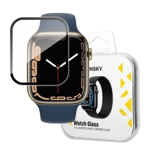 Tvrdené sklo pre Apple Watch 38 mm - hybridné 3D - čierny rám