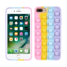 Kryt pro Apple iPhone 6 Plus / 6S Plus / 7 Plus / 8 Plus - bubliny "Pop it" - silikonový - duhový