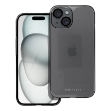 Kryt ROAR Pure Simple pro Apple iPhone 15 Plus - integrovaná sklíčka na čočky - plastový / gumový - černý