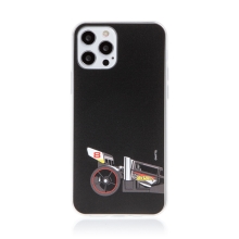 Kryt HOT WHEELS - pro Apple iPhone 12 / 12 Pro - gumový - formule - černý