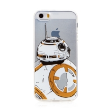 Kryt STAR WARS pre Apple iPhone 5 / 5S / SE - BB-8 - gumový - priehľadný