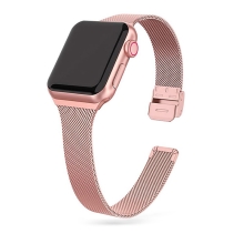 Řemínek TECH-PROTECT pro Apple Watch 42mm / 41mm / 40mm / 38mm - nerezový - úzký - Rose Gold růžový