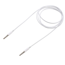 Propojovací audio kabel 3,5mm jack - samec / samec 3 pin - 1m - bílý