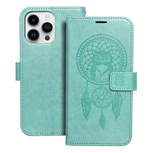 Puzdro pre Apple iPhone 14 Pro Max - Umelá koža - Dreamcatcher - Zelené