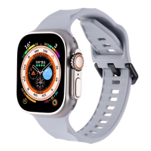 Remienok pre Apple Watch Ultra 49 mm / 45 mm / 44 mm / 42 mm - Zvlnený - Silikón - Sivý