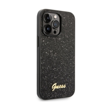 Kryt GUESS Metal Flakes pro Apple iPhone 14 Pro Max - třpytky - plastový / gumový - černý