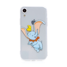 DISNEY kryt pre Apple iPhone Xr - Happy Dumbo - gumový - priehľadný