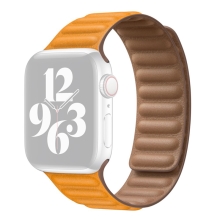 Řemínek pro Apple Watch Ultra 49mm / 46mm / 45mm / 44mm / 42mm - magnetický - kožený - hnědý