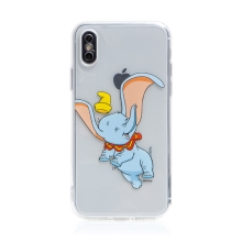 DISNEY kryt pre Apple iPhone X / Xs - Happy Dumbo - gumový - priehľadný