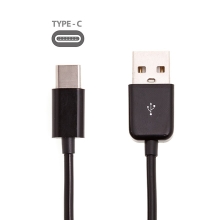 Synchronizačný a nabíjací kábel USB-C - špirálový čierny - 1 m