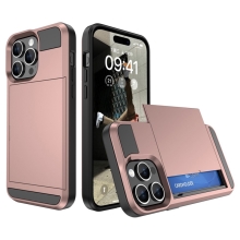 Kryt pro Apple iPhone 15 Pro - plastový / gumový - odolný - Rose Gold zlatý