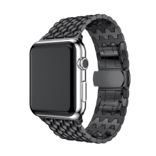 Řemínek pro Apple Watch 40mm Series 4 / 38mm 1 2 3 - šestiúhleníky - nerezový - grafitový / šedý