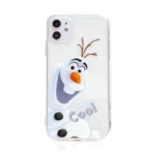 DISNEY kryt pre Apple iPhone 11 - Ľadové kráľovstvo - Snehuliak Olaf - gumový - priehľadný