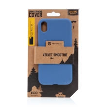 Kryt TACTICAL Velvet Smoothie pre Apple iPhone Xr - príjemný na dotyk - silikónový - tmavomodrý