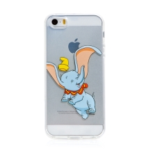 DISNEY kryt pre Apple iPhone 5 / 5S / SE - Happy Dumbo - gumový - priehľadný