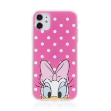 Kryt Disney pre Apple iPhone 11 - Daisy - gumový - ružový - bodky