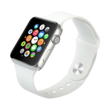 Řemínek pro Apple Watch Ultra 49mm / 46mm / 45mm / 44mm / 42mm - silikonový - bílý