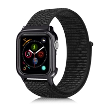 Remienok pre Apple Watch 40 mm Series 4 + puzdro - nylon - čierny