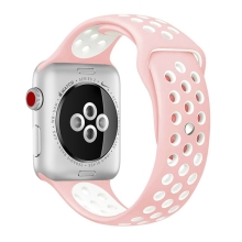 Řemínek pro Apple Watch Ultra 49mm / 46mm / 45mm / 44mm / 42mm - silikonový - růžový / bílý - (M/L)