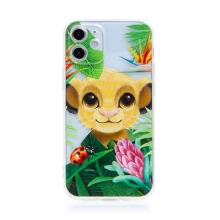 DISNEY kryt pre Apple iPhone 12 mini - Leví kráľ - Simba - gumový - priehľadný