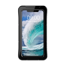 Pouzdro pro Apple iPhone 11 - voděodolné - plast / silikon - průhledné / černé