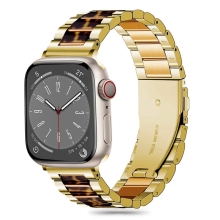 Remienok TECH PROTECT pre Apple Watch 42 mm / 41 mm / 40 mm / 38 mm - kovový - leopardí / zlatý