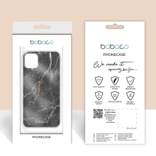 Kryt BABACO pre Apple iPhone 5 / 5S / SE - gumový - čierny mramorový