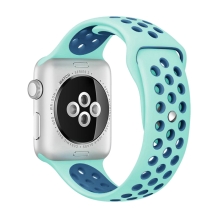 Řemínek pro Apple Watch Ultra 49mm / 46mm / 45mm / 44mm / 42mm - silikonový - zelený / modrý - (M/L)